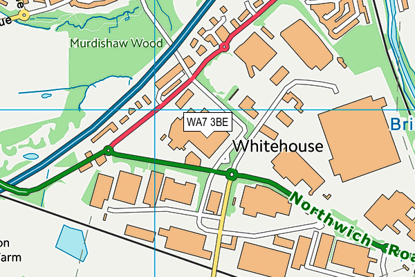 WA7 3BE map - OS VectorMap District (Ordnance Survey) WA7 3BE map - OS VectorMap District (Ordnance Survey)