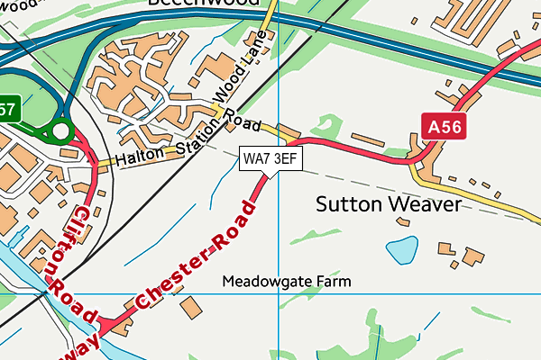 WA7 3EF map - OS VectorMap District (Ordnance Survey) WA7 3EF map - OS VectorMap District (Ordnance Survey)