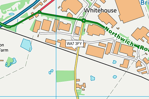 WA7 3FY map - OS VectorMap District (Ordnance Survey) WA7 3FY map - OS VectorMap District (Ordnance Survey)