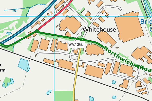 WA7 3GJ map - OS VectorMap District (Ordnance Survey) WA7 3GJ map - OS VectorMap District (Ordnance Survey)