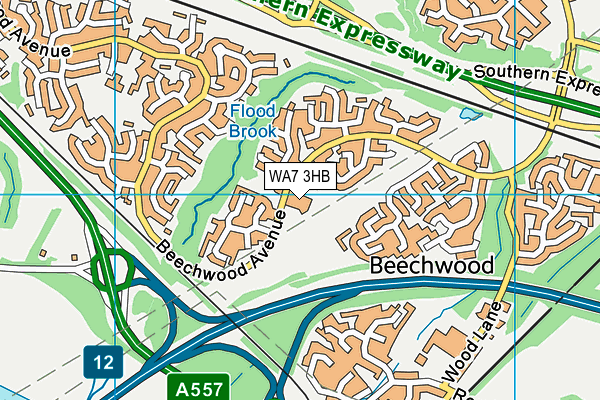 WA7 3HB map - OS VectorMap District (Ordnance Survey) WA7 3HB map - OS VectorMap District (Ordnance Survey)