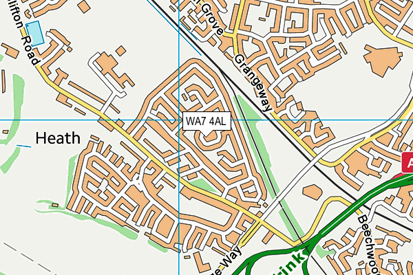 WA7 4AL map - OS VectorMap District (Ordnance Survey) WA7 4AL map - OS VectorMap District (Ordnance Survey)