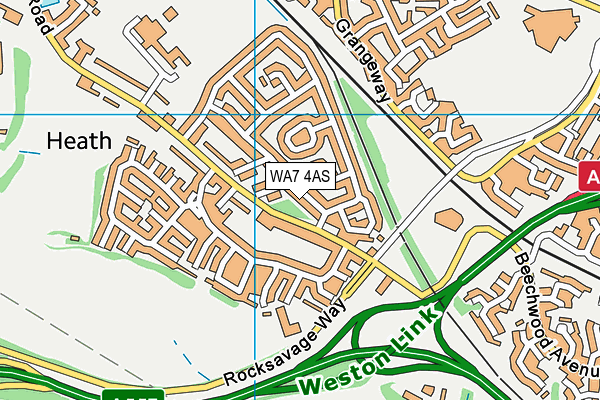 WA7 4AS map - OS VectorMap District (Ordnance Survey) WA7 4AS map - OS VectorMap District (Ordnance Survey)