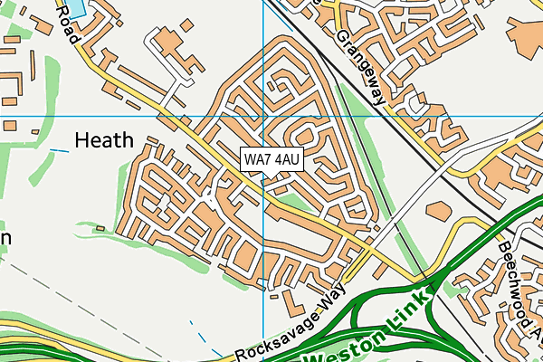 WA7 4AU map - OS VectorMap District (Ordnance Survey) WA7 4AU map - OS VectorMap District (Ordnance Survey)