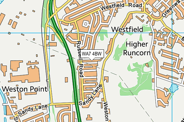 WA7 4BW map - OS VectorMap District (Ordnance Survey) WA7 4BW map - OS VectorMap District (Ordnance Survey)