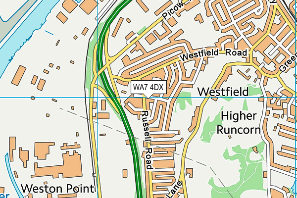 WA7 4DX map - OS VectorMap District (Ordnance Survey) WA7 4DX map - OS VectorMap District (Ordnance Survey)