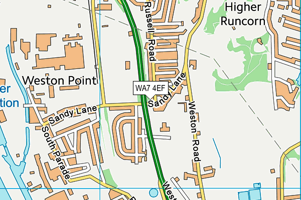 WA7 4EF map - OS VectorMap District (Ordnance Survey)