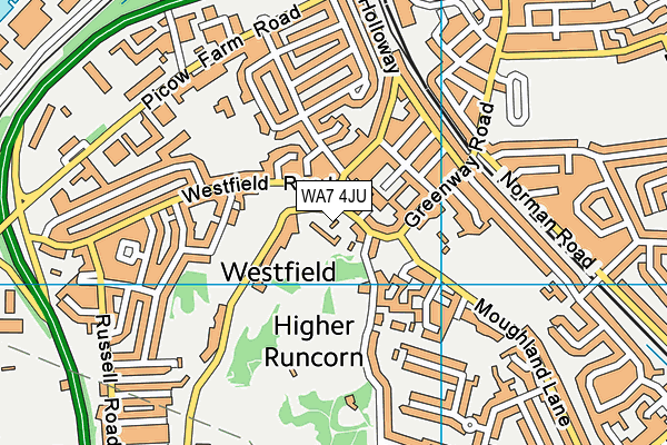 WA7 4JU map - OS VectorMap District (Ordnance Survey) WA7 4JU map - OS VectorMap District (Ordnance Survey)