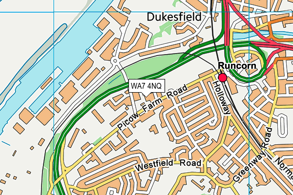 WA7 4NQ map - OS VectorMap District (Ordnance Survey) WA7 4NQ map - OS VectorMap District (Ordnance Survey)