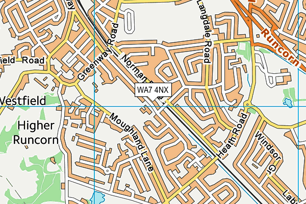 WA7 4NX map - OS VectorMap District (Ordnance Survey) WA7 4NX map - OS VectorMap District (Ordnance Survey)