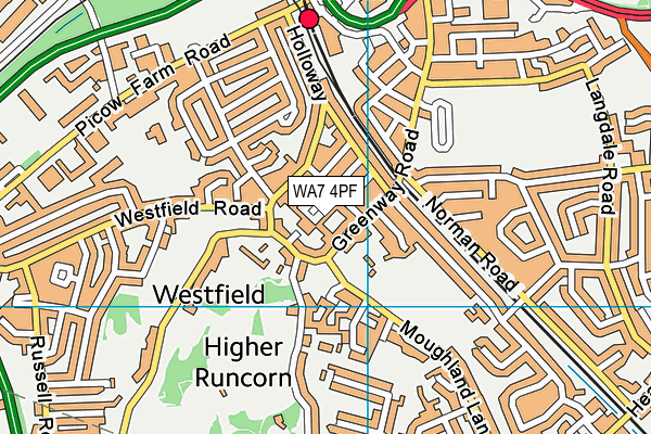 WA7 4PF map - OS VectorMap District (Ordnance Survey) WA7 4PF map - OS VectorMap District (Ordnance Survey)