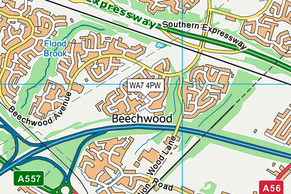 WA7 4PW map - OS VectorMap District (Ordnance Survey) WA7 4PW map - OS VectorMap District (Ordnance Survey)
