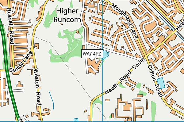WA7 4PZ map - OS VectorMap District (Ordnance Survey) WA7 4PZ map - OS VectorMap District (Ordnance Survey)