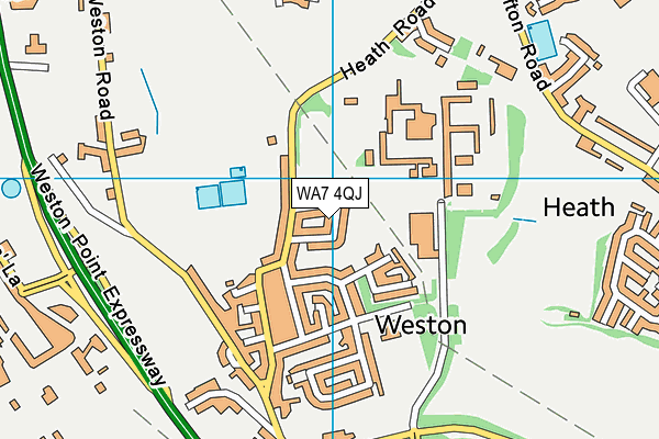 WA7 4QJ map - OS VectorMap District (Ordnance Survey) WA7 4QJ map - OS VectorMap District (Ordnance Survey)