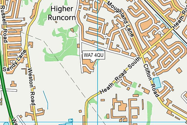 WA7 4QU map - OS VectorMap District (Ordnance Survey) WA7 4QU map - OS VectorMap District (Ordnance Survey)