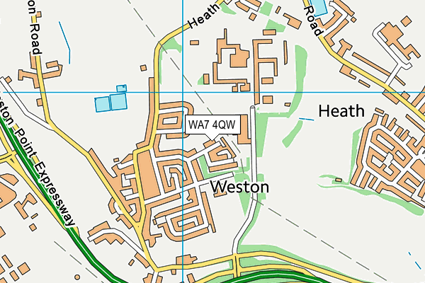 WA7 4QW map - OS VectorMap District (Ordnance Survey) WA7 4QW map - OS VectorMap District (Ordnance Survey)