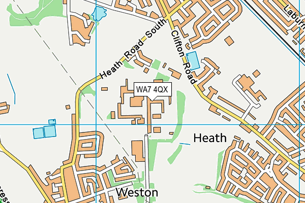 WA7 4QX map - OS VectorMap District (Ordnance Survey) WA7 4QX map - OS VectorMap District (Ordnance Survey)