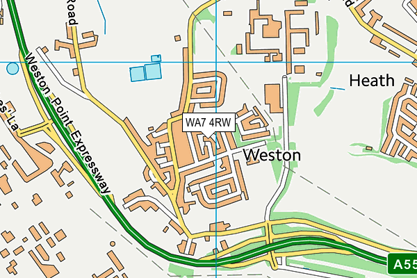 WA7 4RW map - OS VectorMap District (Ordnance Survey) WA7 4RW map - OS VectorMap District (Ordnance Survey)
