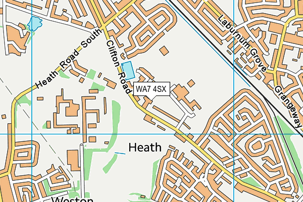 WA7 4SX map - OS VectorMap District (Ordnance Survey) WA7 4SX map - OS VectorMap District (Ordnance Survey)