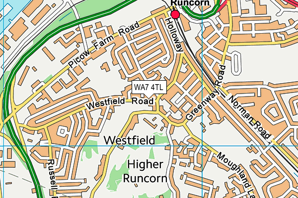 WA7 4TL map - OS VectorMap District (Ordnance Survey)