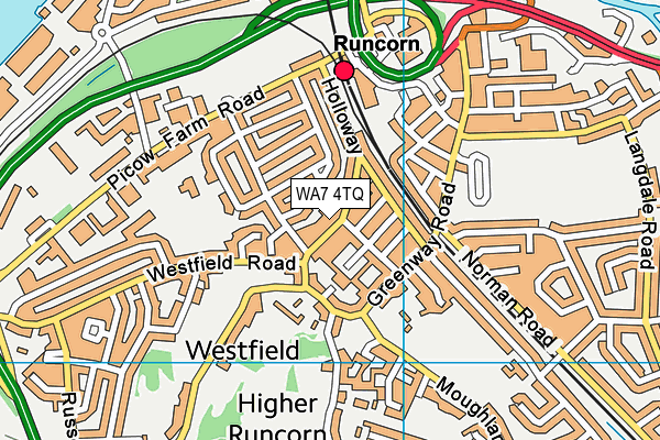 WA7 4TQ map - OS VectorMap District (Ordnance Survey) WA7 4TQ map - OS VectorMap District (Ordnance Survey)