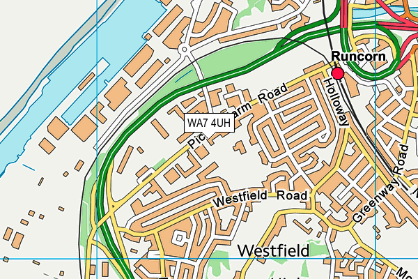WA7 4UH map - OS VectorMap District (Ordnance Survey) WA7 4UH map - OS VectorMap District (Ordnance Survey)