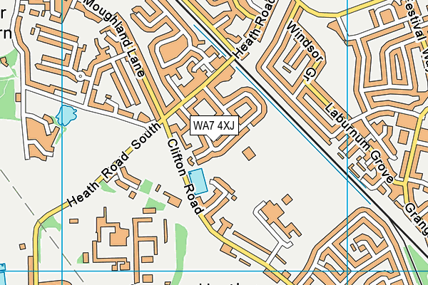 WA7 4XJ map - OS VectorMap District (Ordnance Survey) WA7 4XJ map - OS VectorMap District (Ordnance Survey)
