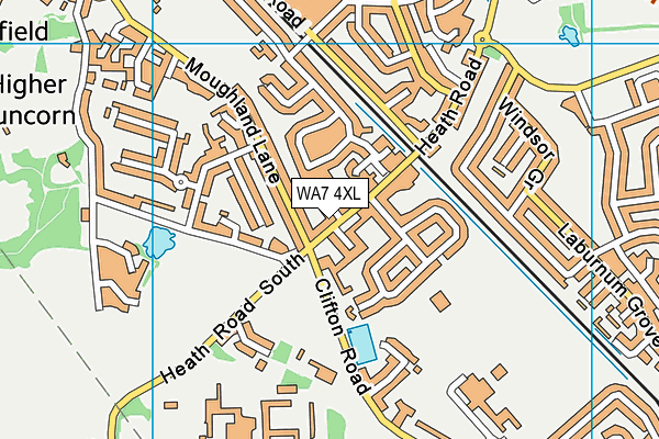 WA7 4XL map - OS VectorMap District (Ordnance Survey) WA7 4XL map - OS VectorMap District (Ordnance Survey)