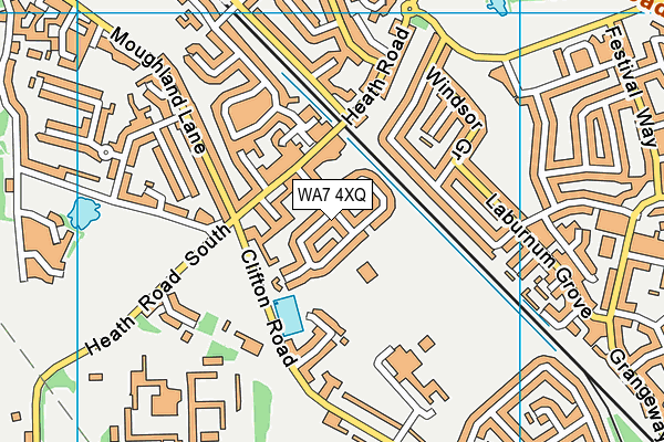 WA7 4XQ map - OS VectorMap District (Ordnance Survey) WA7 4XQ map - OS VectorMap District (Ordnance Survey)