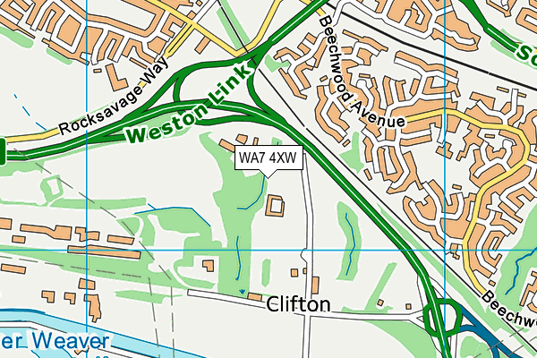 WA7 4XW map - OS VectorMap District (Ordnance Survey) WA7 4XW map - OS VectorMap District (Ordnance Survey)