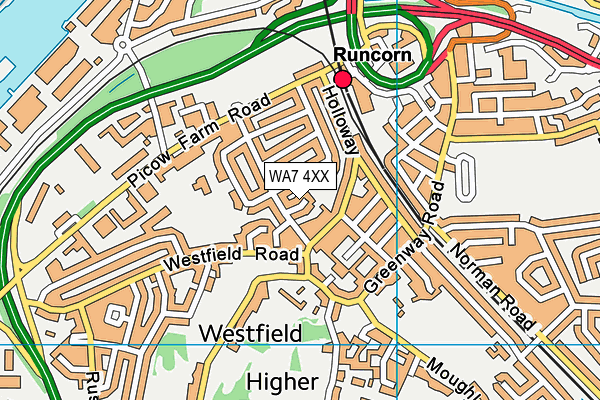 WA7 4XX map - OS VectorMap District (Ordnance Survey) WA7 4XX map - OS VectorMap District (Ordnance Survey)