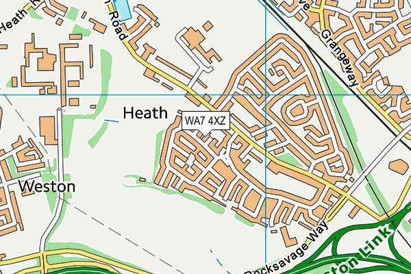 WA7 4XZ map - OS VectorMap District (Ordnance Survey) WA7 4XZ map - OS VectorMap District (Ordnance Survey)