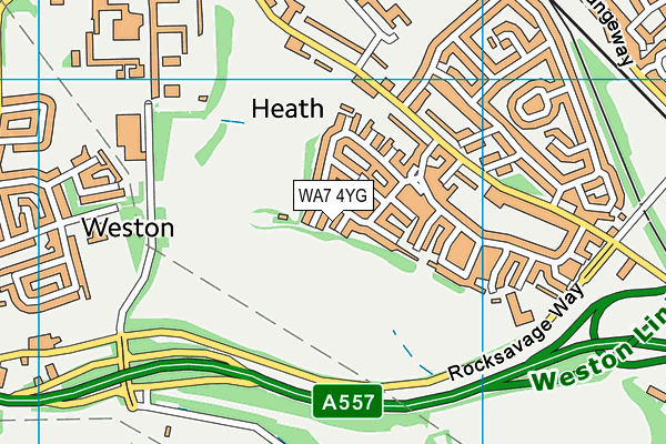 WA7 4YG map - OS VectorMap District (Ordnance Survey) WA7 4YG map - OS VectorMap District (Ordnance Survey)