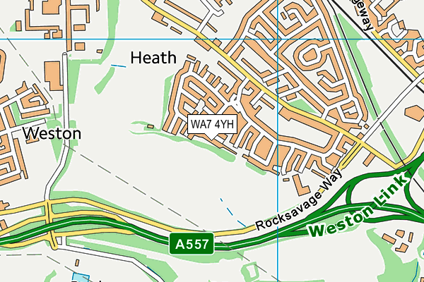 WA7 4YH map - OS VectorMap District (Ordnance Survey) WA7 4YH map - OS VectorMap District (Ordnance Survey)