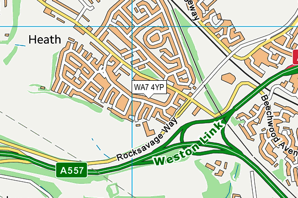 WA7 4YP map - OS VectorMap District (Ordnance Survey) WA7 4YP map - OS VectorMap District (Ordnance Survey)