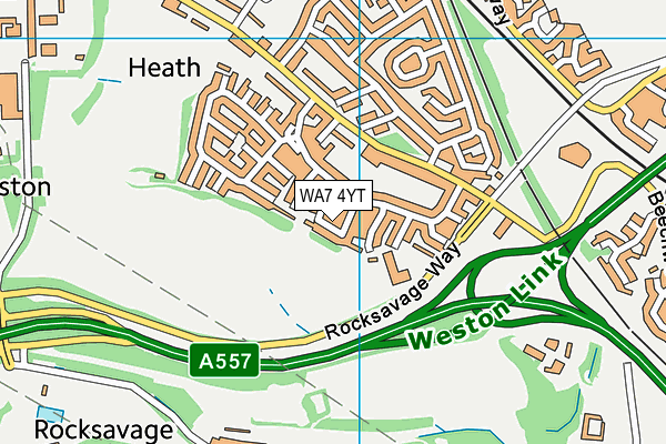 WA7 4YT map - OS VectorMap District (Ordnance Survey) WA7 4YT map - OS VectorMap District (Ordnance Survey)
