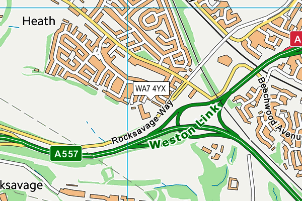 WA7 4YX map - OS VectorMap District (Ordnance Survey) WA7 4YX map - OS VectorMap District (Ordnance Survey)