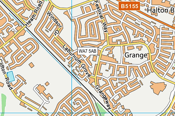 WA7 5AB map - OS VectorMap District (Ordnance Survey) WA7 5AB map - OS VectorMap District (Ordnance Survey)