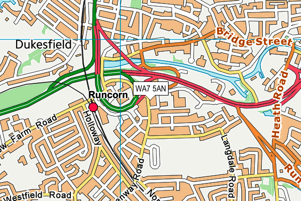 WA7 5AN map - OS VectorMap District (Ordnance Survey) WA7 5AN map - OS VectorMap District (Ordnance Survey)