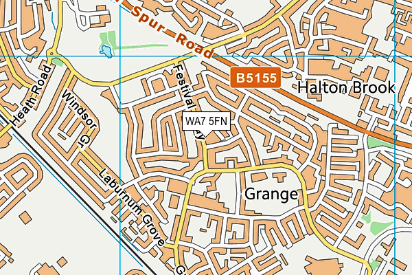 WA7 5FN map - OS VectorMap District (Ordnance Survey) WA7 5FN map - OS VectorMap District (Ordnance Survey)