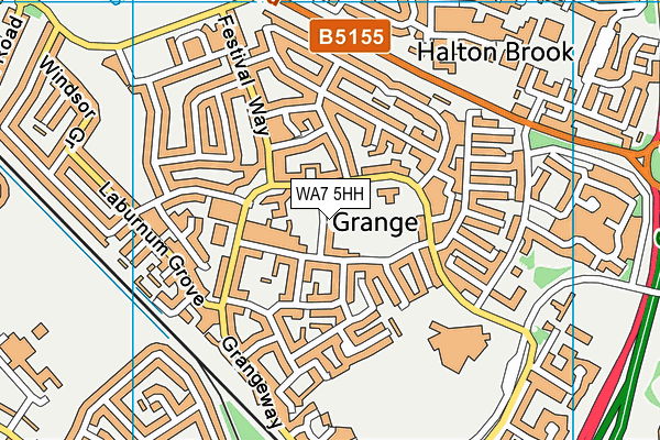WA7 5HH map - OS VectorMap District (Ordnance Survey) WA7 5HH map - OS VectorMap District (Ordnance Survey)
