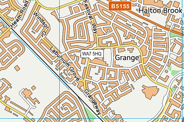 WA7 5HQ map - OS VectorMap District (Ordnance Survey) WA7 5HQ map - OS VectorMap District (Ordnance Survey)