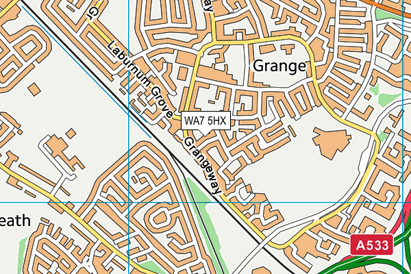 WA7 5HX map - OS VectorMap District (Ordnance Survey)