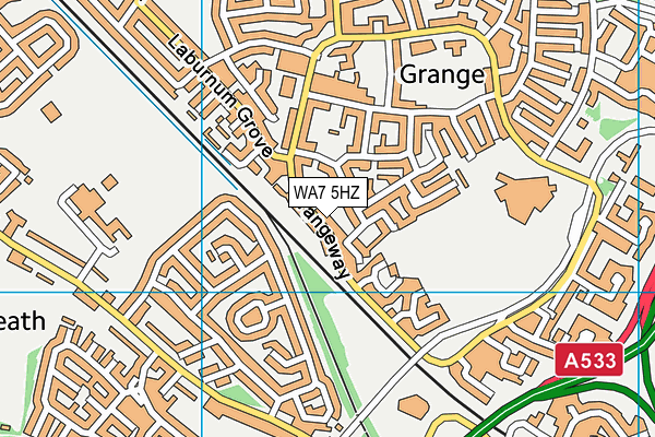 WA7 5HZ map - OS VectorMap District (Ordnance Survey) WA7 5HZ map - OS VectorMap District (Ordnance Survey)