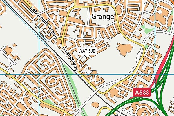 WA7 5JE map - OS VectorMap District (Ordnance Survey)