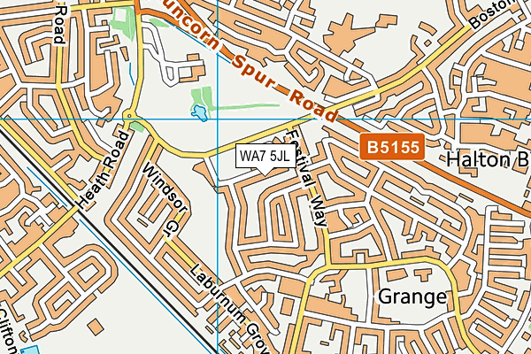 WA7 5JL map - OS VectorMap District (Ordnance Survey) WA7 5JL map - OS VectorMap District (Ordnance Survey)