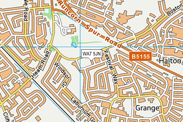 WA7 5JN map - OS VectorMap District (Ordnance Survey) WA7 5JN map - OS VectorMap District (Ordnance Survey)