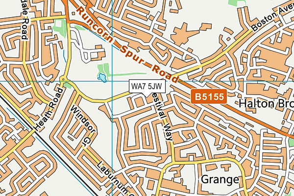 WA7 5JW map - OS VectorMap District (Ordnance Survey) WA7 5JW map - OS VectorMap District (Ordnance Survey)