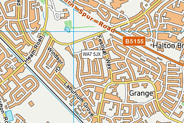 WA7 5JX map - OS VectorMap District (Ordnance Survey) WA7 5JX map - OS VectorMap District (Ordnance Survey)