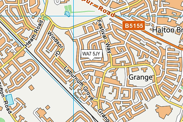WA7 5JY map - OS VectorMap District (Ordnance Survey) WA7 5JY map - OS VectorMap District (Ordnance Survey)